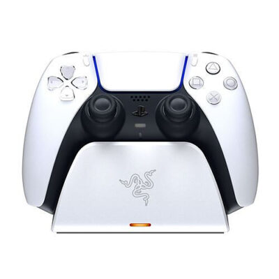 Stazione di ricarica rapida per controller wireless Razer White PS5 DualSense